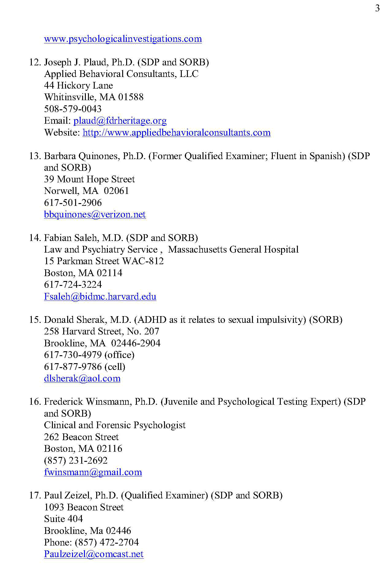 List of Sex Offender Risk Evaluation Experts.Updated Oct. 2014_3